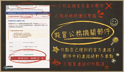 假冒公務機關郵件